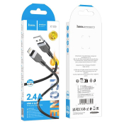 Кабель HOCO X109 Lightning, 1,0м, силикон, чёрный