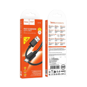 Кабель HOCO X119 MicroUSB, 1,0м, 2.4A, нейлон, чёрный