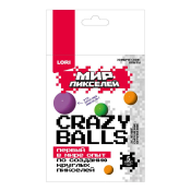 Опи-006 Химические опыты Crazy balls Мир пикселей "Зелёные, сиреневые, оранжевые"