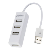USB Разветвитель PERFEO PF-HYD-6010H, 4 порта, USB 2.0, белый