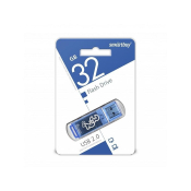 Флеш-карта SMARTBUY 32GB Glossy, USB 2.0, синяя