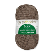 Носочная (50% шерсть + 50% акрил) 100гр. 200м №517 коричневый меланж