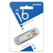 Флеш-карта SMARTBUY 16GB V-Cut, USB 2.0, серебро