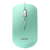 Мышь SMARTBUY SBM-288-LG, бесшумная, USB, 2400dpi, с подсветкой, 4 кнопки, зеленая