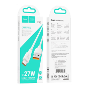 Кабель HOCO X93 Type-C, 1,0м, 27W, 3,0A, белый