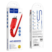 Кабель HOCO X59 Lightning, 1,0м, текстильный, красный