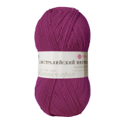 Австралийский меринос (95% меринос + 5% высокообъёмный акрил) 100гр. 400м №470 яркий амарант