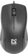 Мышь DEFENDER Optimum MB-160, USB, 1000dpi, 3 кнопки, чёрная