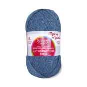 Шотландский твид (100% шерсть) 100гр. 360м. №0373 меланж джинс