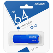 Флеш-карта SMARTBUY 64GB Clue, USB 2.0, синяя