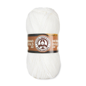Merino Gold 200 (49% шерсть меринос + 51% акрил) 100гр. 200м. №100 Ярко белый