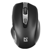 Мышь DEFENDER Prime MB-053, беспроводная, USB, 1600dpi, бесшумная, 6 кнопок, чёрная
