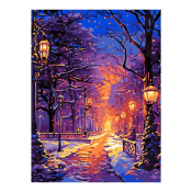 Кпн-326 Картина по номерам Lori 28,5х38 "Зимний парк"