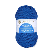 Популярная (50% шерсть + 50% высокообъёмный акрил) 100гр. 133м №491 ультрамарин
