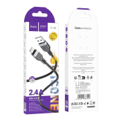 Кабель HOCO X109 Lightning, 2,0м, силикон, чёрный