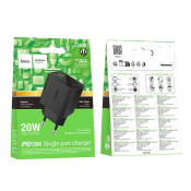 Адаптер HOCO CS82A Type-C, 3,0A, PD20W, дисплей, чёрный