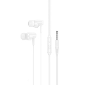 Наушники HOCO M112, внутриканальные, с микрофоном, белые