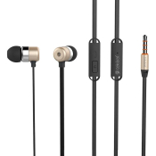 Наушники CELEBRAT G2 внутриканальные, с микрофоном, золото