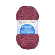 Популярная (50% шерсть + 50% высокообъёмный акрил) 100гр. 133м №021 брусника