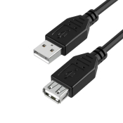 Кабель 5BITES USB - USB, M-F, 5,0м, чёрный (UC5011-050C)