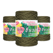 Шнур-пряжа "Я люблю вязать" (100% полиэфир) 3мм, 150гр. 100м, оливковый