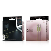 Кабель AUX BOROFONE BL03 Jack3,5 - Jack3,5, M-M, 2-х контактный, 1,0м, золото