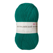 Австралийский меринос (95% меринос + 5% высокообъёмный акрил) 100гр. 400м №335 изумруд