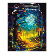 Кпн-397 Картина по номерам Lori 40х50 "Сказочный лес"