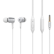 Наушники CELEBRAT G1 внутриканальные, с микрофоном, металл, белые