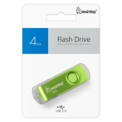 Флеш-карта SMARTBUY  4GB Twist, USB 2.0, зелёная