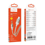 Кабель AUX HOCO UPA32B Jack3,5 - Type-C, M-M, 1,0м, золотой