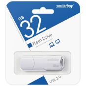 Флеш-карта SMARTBUY 32GB Clue, USB 2.0, белая