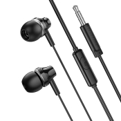 Наушники BOROFONE BM74, внутриканальные, с микрофоном, чёрные (пакет)