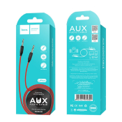 Кабель AUX HOCO UPA11 Jack3,5 - Jack3,5, M-M, 3х контактный, 1,0м, черно-красный