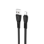 Кабель HOCO X40 Lightning, 2,4A, 1,0м, плоский, чёрный
