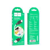 Кабель HOCO X90 MicroUSB, 1,0м, 2,4А, силикон, белый