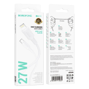 Кабель BOROFONE BX111 Type-C - Lightning, PD27W, 3,0A, 1,0м, белый