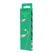 Кабель BOROFONE BX24 Type-C, 1,0м, тканевый, золото