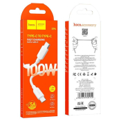Кабель HOCO X96 Type-C - Type-C, 1,0м, 3,0A, PD100W, белый
