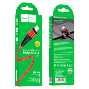 Кабель HOCO X57 MicroUSB, 1,0м, текстильный, красный