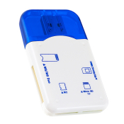 КартРидер PERFEO PF-VI-R010 SD/MMC/MicroSD/MS/M2, синий