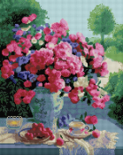 Алмазная мозаика 40х50 Завтрак в саду UA423