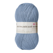 Австралийский меринос (95% меринос + 5% высокообъёмный акрил) 100гр. 400м №195 незабудка