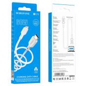 Кабель BOROFONE BX70 Type-C - Type-C, PD60W, 3,0A, 1,0м, белый