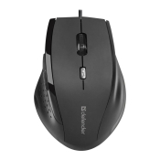 Мышь DEFENDER Accura MM-362, USB, 1600dpi, 6 кнопок, чёрная