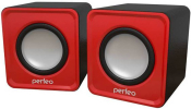 Колонки PERFEO PF-128R(5128) Wave, 2x3W, USB, красные