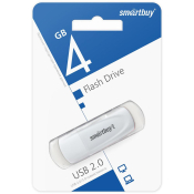 Флеш-карта SMARTBUY  4GB Scout, USB 2.0, белая
