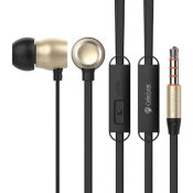 Наушники CELEBRAT G10 внутриканальные, с микрофоном, золото