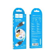 Кабель HOCO X90 Lightning, 1,0м, 2,4А, силикон, белый