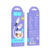 Кабель HOCO X82 Lightning, 1,0м, 2,4А, силикон, белый